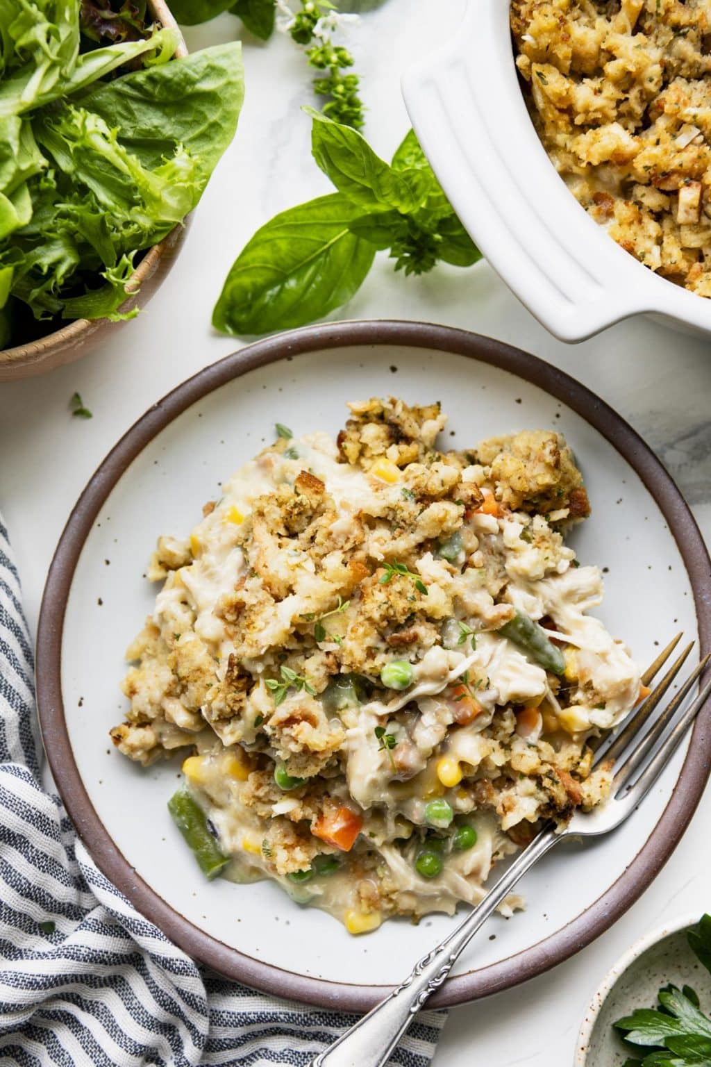 Dump-and-Bake Turkey and Stuffing Casserole - The Seasoned Mom