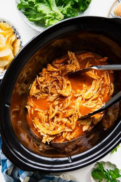Slow Cooker Buffalo Chicken The Seasoned Mom Crockpot Buffalo Chicken 5 400x600 