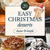 Collage image of easy Christmas desserts