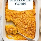 Scalloped corn with a text title overlay.