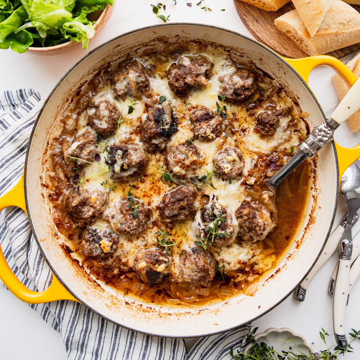 French Onion Meatballs