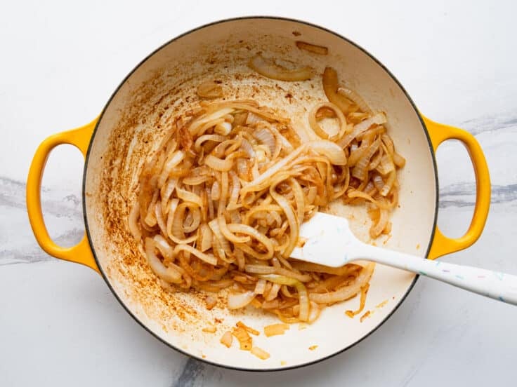 Making caramelized onions.