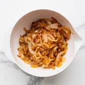 Caramelized onions in a bowl.