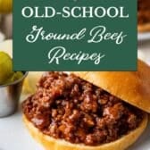 Old school ground beef recipes collage.