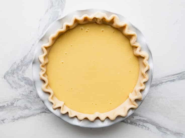 Buttermilk pie before baking.