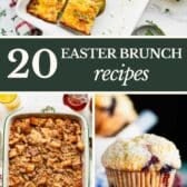 Easter brunch recipes collage.
