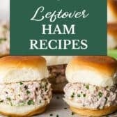 Leftover ham recipes collage.