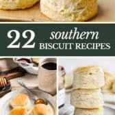 Southern biscuit recipes collage.