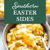 Collage image of Southern Easter side dishes.