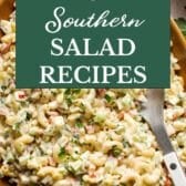 Collage of the best Southern salads.
