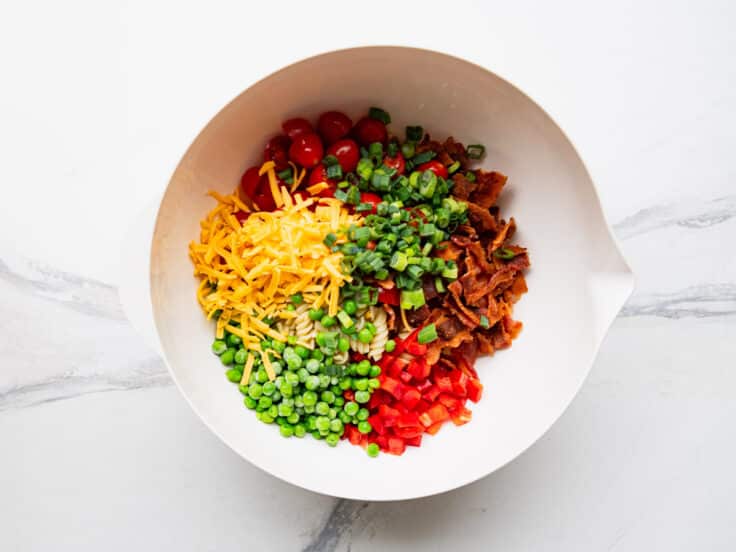 Ingredients in a large mixing bowl.