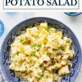 Southern potato salad with a text title box at the top.