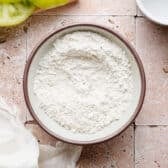 The flour dredge in a bowl.