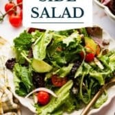 Side salad with a text title overlay.