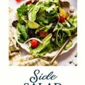 Side salad with a text title at the bottom.