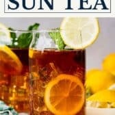 How to make sun tea with a text title box at the top.