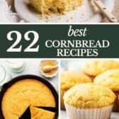 Collage image of the best cornbread recipes.
