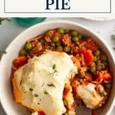 Easy shepherd's pie with a text title box at the top.