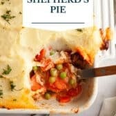 Easy shepherd's pie with a text title overlay.
